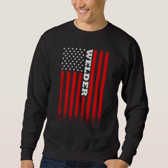 Sudadera American Welder Flag For Welding Men and Women (Anverso)