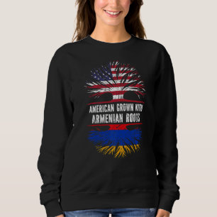 Sudadera Americano crecido con raíces armenias Bandera Esta