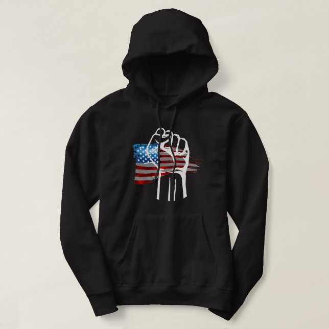 Sudadera AMERICANO ORGULLOSO - blanco  (Diseño del anverso)