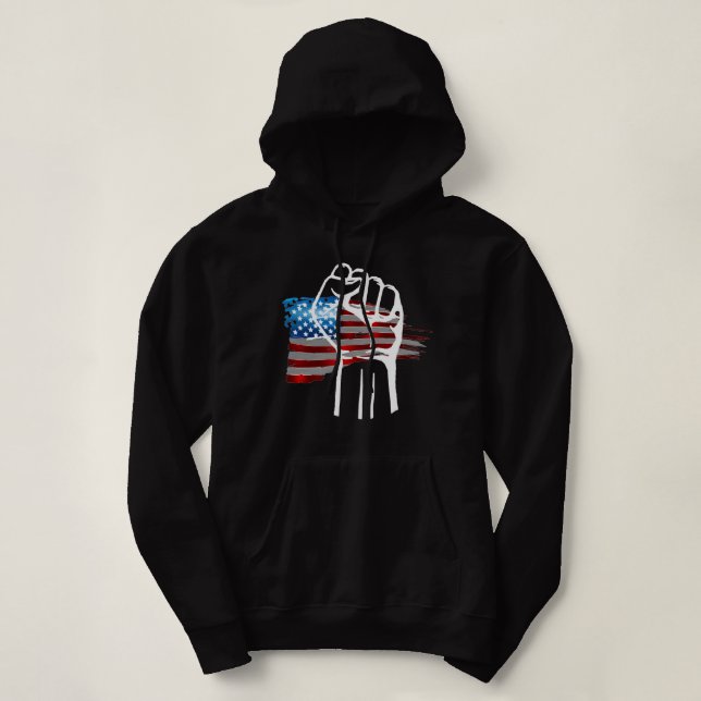 Sudadera AMERICANO ORGULLOSO - blanco  (Diseño del anverso)
