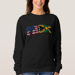 Sudadera Americano Raised Jamaican Roots USA Jamaica Orgull