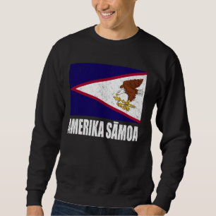 Sudadera Amerika Samoa Flag Grunge Vintage Souvenir América