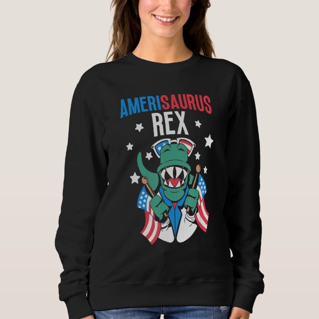 Sudadera Amerisaurus Rex Usa 4Th Of July America Independen (Anverso)