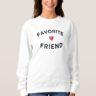 Sudadera Amiga favorita corazón carmesí cumpleaños hermana
