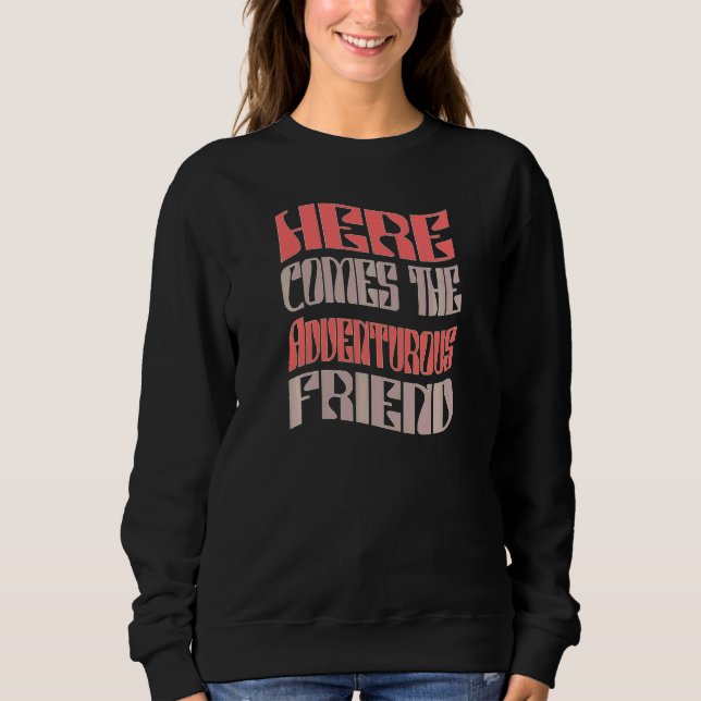 Sudadera Amigas Aventureras Retro Combinando Soltero (Anverso)