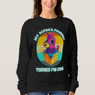 Sudadera Amigo Alpaca Lindo Animal Lana Naturaleza Granjero