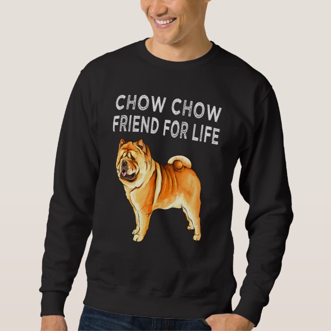 Sudadera Amigo De Chow Chow Para La Amistad Perro De Vida (Anverso)