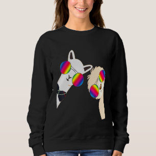 Sudadera Amigo de los animales de la Alpaca Bff Gafas Arcoi