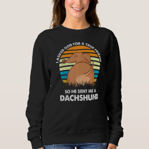 Sudadera Amigo Retro Verdadero Dachshund Perros Raza de Per