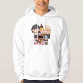 Sudadera Amigos Chibi de Navidad con Pan de Jengibre y Rega