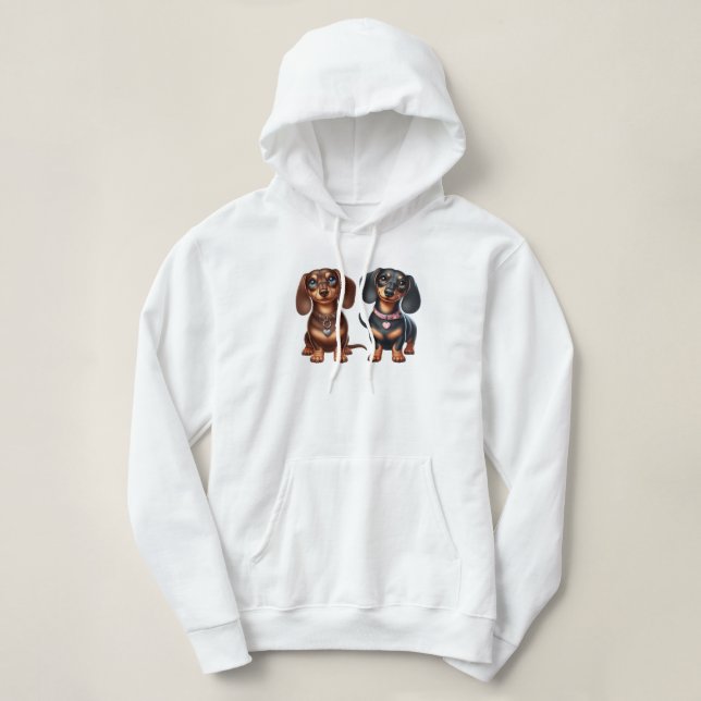 Sudadera Amigos de Cute Dachshund (Diseño del anverso)