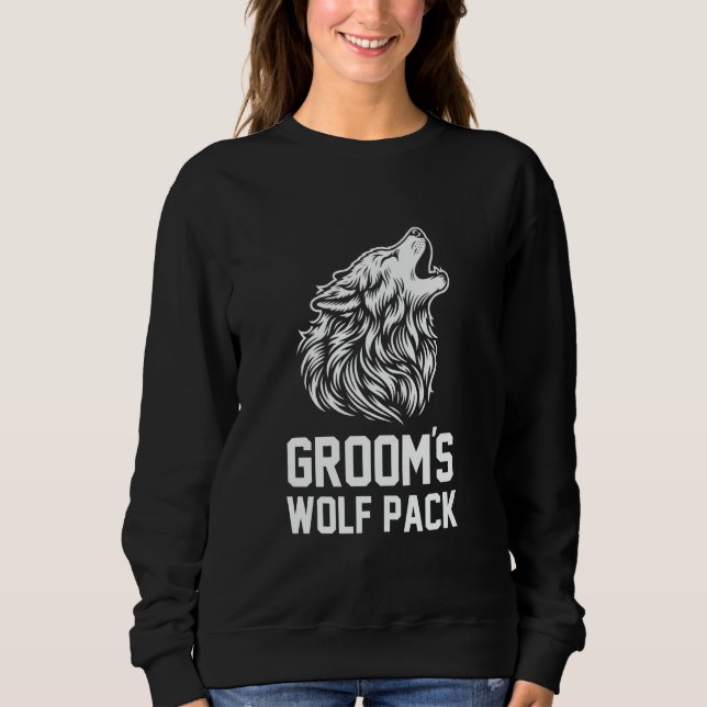Sudadera Amigos del Novio Manada de Lobos Chicos de Honor A (Anverso)