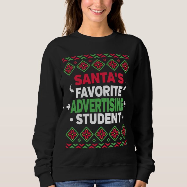 Sudadera Amigos Navidades feos de estudiante de publicidad  (Anverso)