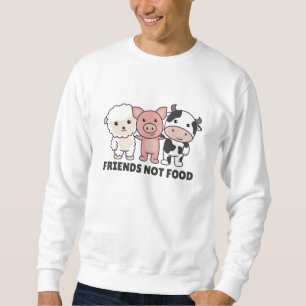 Sudadera Amigos que no comen Vegan oveja vaca lechera