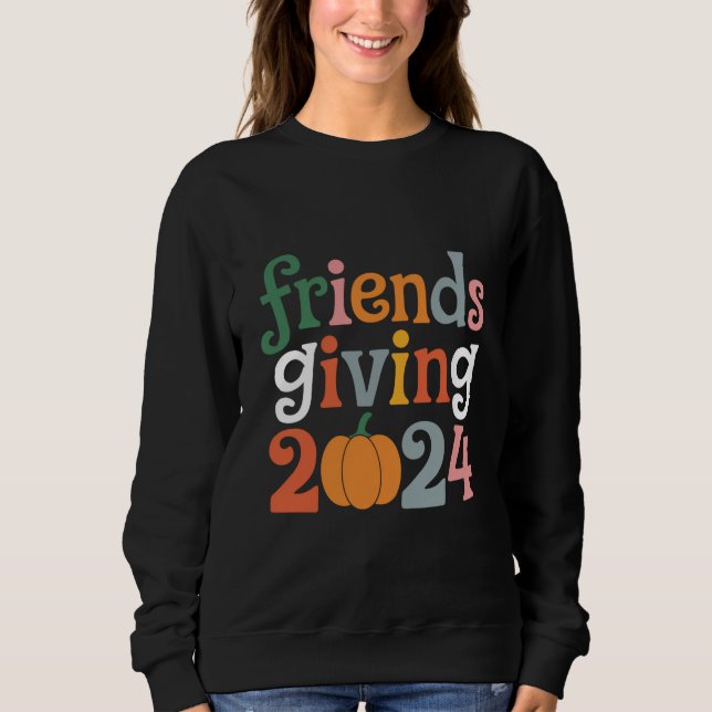 Sudadera Amigos Retro Dando Acción de Gracias Otoño 2024 (Anverso)