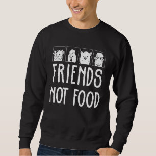 Sudadera Amigos Veganos No Comida Cerdo Vaca Pollo Animal