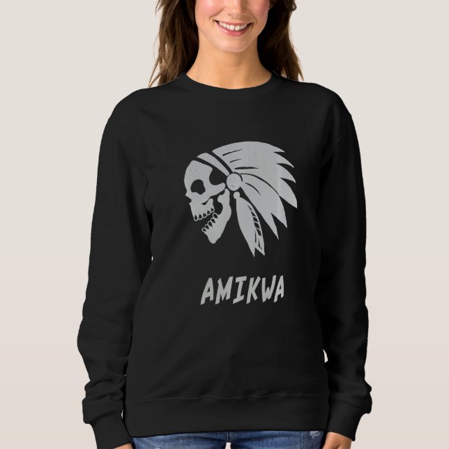 Sudadera Amikwa Native American Indian Born Freedom Evil Sk (Anverso)