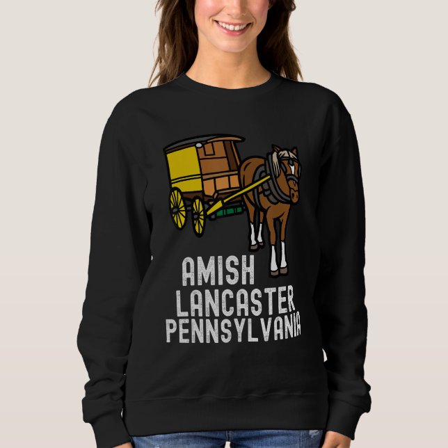 Sudadera Amish Country Pennsylvania  Horse And Carriage 2 (Anverso)