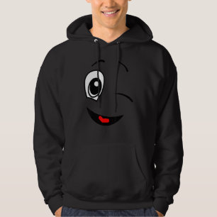 Sudadera Amistosa cara Winking Positive Facial Expression