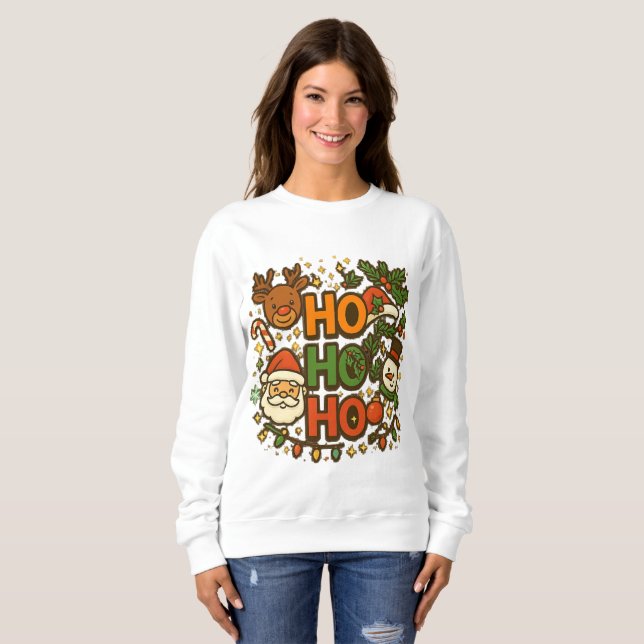 Sudadera AMITA | HO HO HO Holiday Crew Tee (Anverso completo)