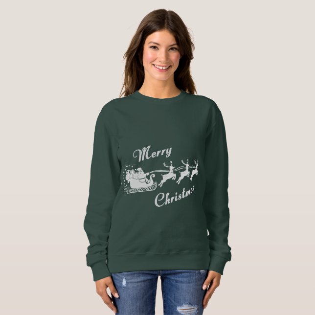 Sudadera Amita - Santa Sleigh Christmas Design (Anverso completo)