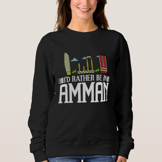 Sudadera Amman Jordan City Skyline Map Travel (Anverso)