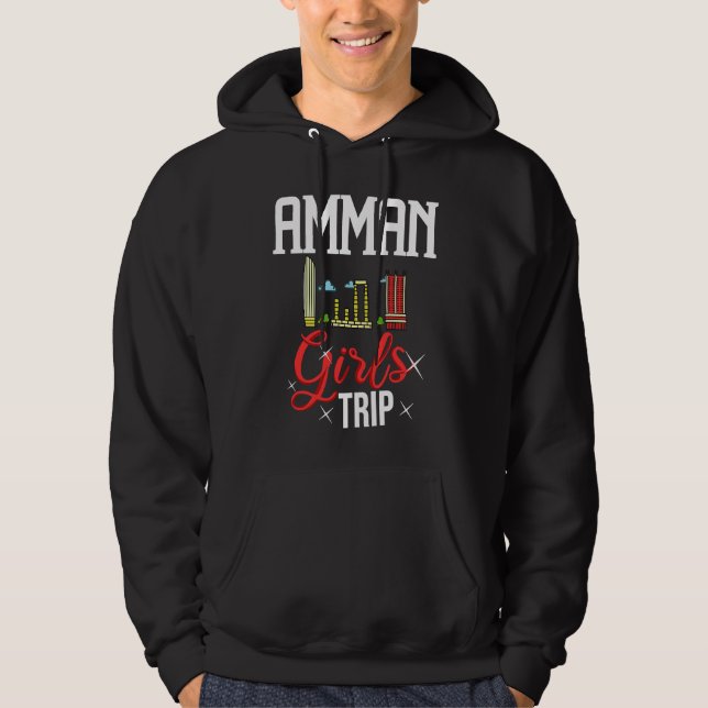 Sudadera Amman Jordan City Trip Skyline Map Travel 1 (Anverso)