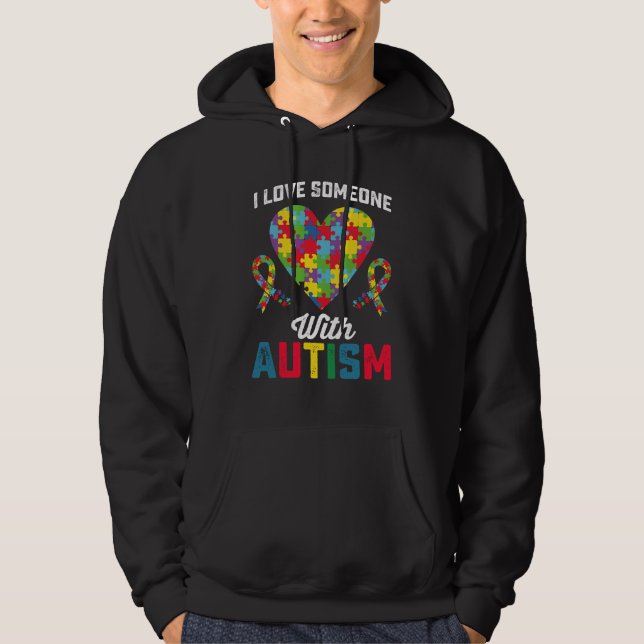 Sudadera Amo a alguien con conciencia del autismo (Anverso)