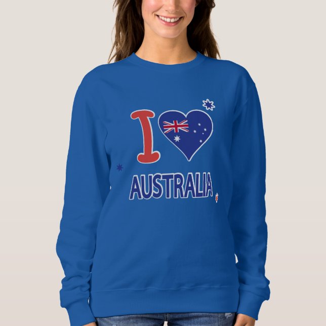 Sudadera AMO A AUSTRALIA Feliz Día de Australia 26 de enero (Anverso)