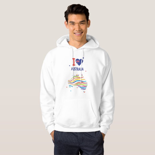 Sudadera AMO A AUSTRALIA Feliz Día de Australia 26 de enero (Anverso completo)