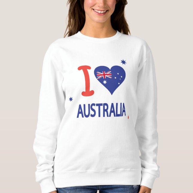 Sudadera AMO A AUSTRALIA Feliz Día de Australia 26 de enero (Anverso)