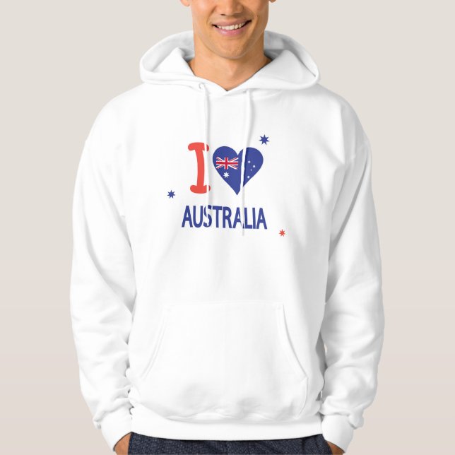 Sudadera AMO A AUSTRALIA Feliz Día de Australia 26 de enero (Anverso)