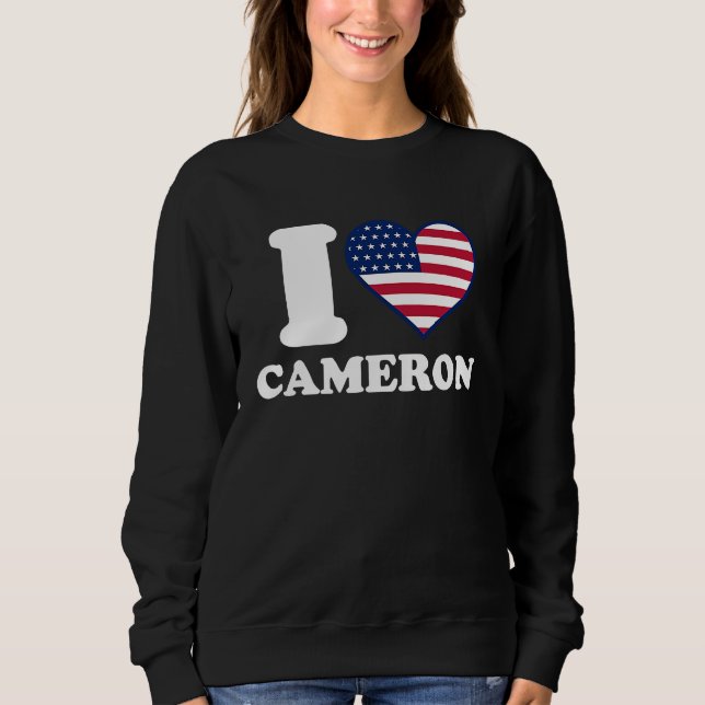 Sudadera Amo a Cameron Me encanta Cameron (Anverso)