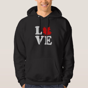 Sudadera Amo a Canadá Corazón de Mujeres Canadienses de Hoj