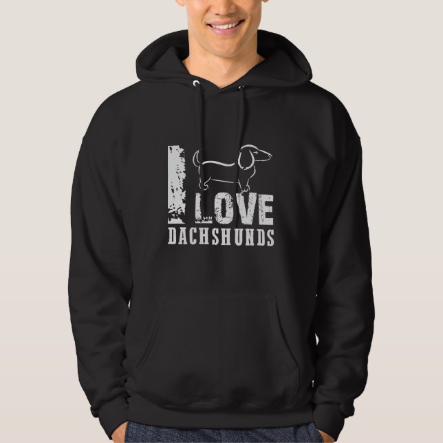 Sudadera Amo a Dachshunds (Anverso)