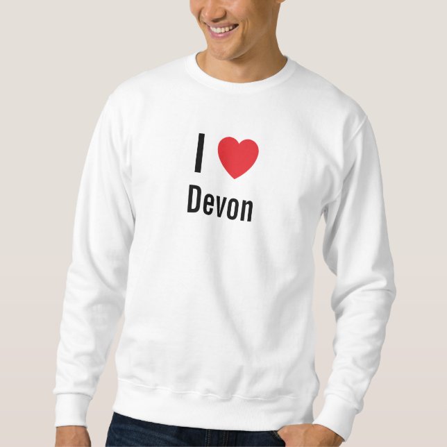 Sudadera Amo a Devon (Anverso)