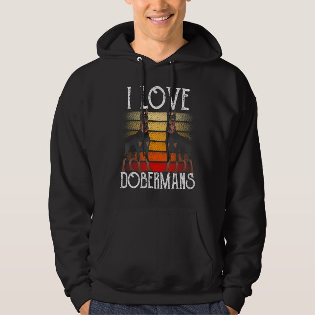 Sudadera Amo a Dobermans Mascota de Perros Doberman (Anverso)