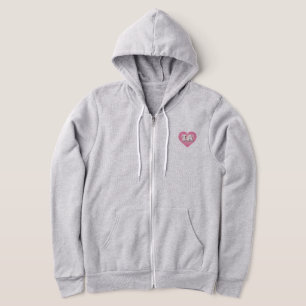 Sudadera Amo a Iowa - Corazón Rosa