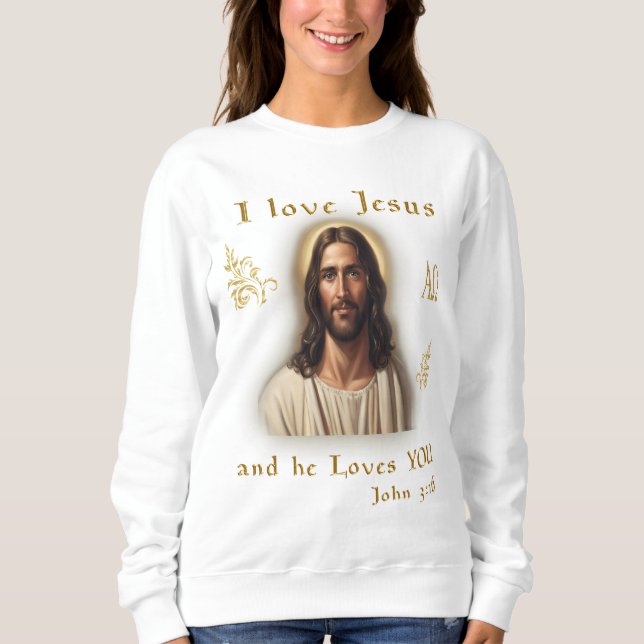 Sudadera Amo a Jesús (Anverso)