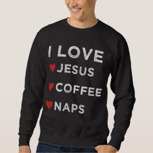 Sudadera Amo a Jesús, café y Napas Religiosos Cristianos
