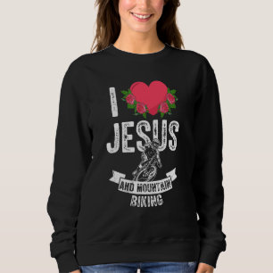 Sudadera Amo A Jesús Y A Dios De La Bicicleta De Montaña