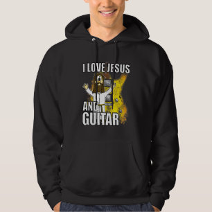 Sudadera Amo a Jesús y a la guitarra Guitarrista eléctrico