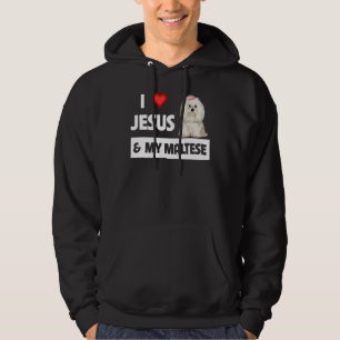 Sudadera Amo A Jesús Y A Mi Madre Perra Maltesa Papá Maltip