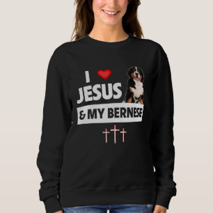 Sudadera Amo a Jesús y a mi mamá y papá perro de montaña be