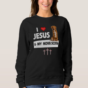 Sudadera Amo a Jesús y a mi mamá y papá perro pato de Nueva