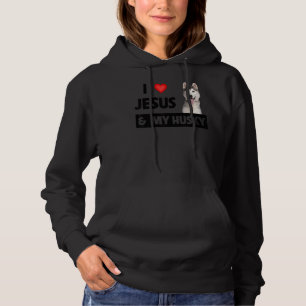 Sudadera Amo A Jesús Y A Mi Marido De Perro Husky Papá Masc