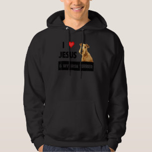 Sudadera Amo A Jesús Y A Mi Perro Terrible Irlandés Mamá Pa