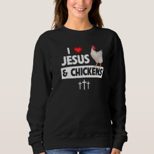 Sudadera Amo a Jesús y las granjas cristianas de gallos y g