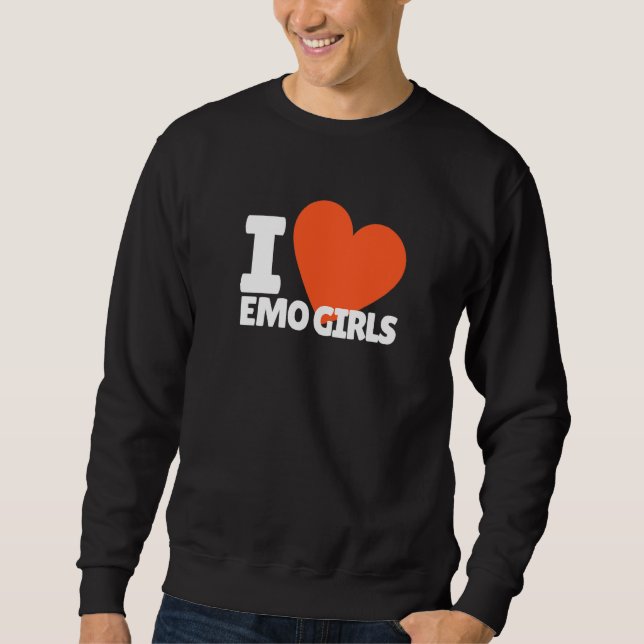 Sudadera Amo a las chicas Emo Corazón Egirl (Anverso)