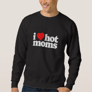 Sudadera Amo a las mamás calientes Zip Minimalista vintage 